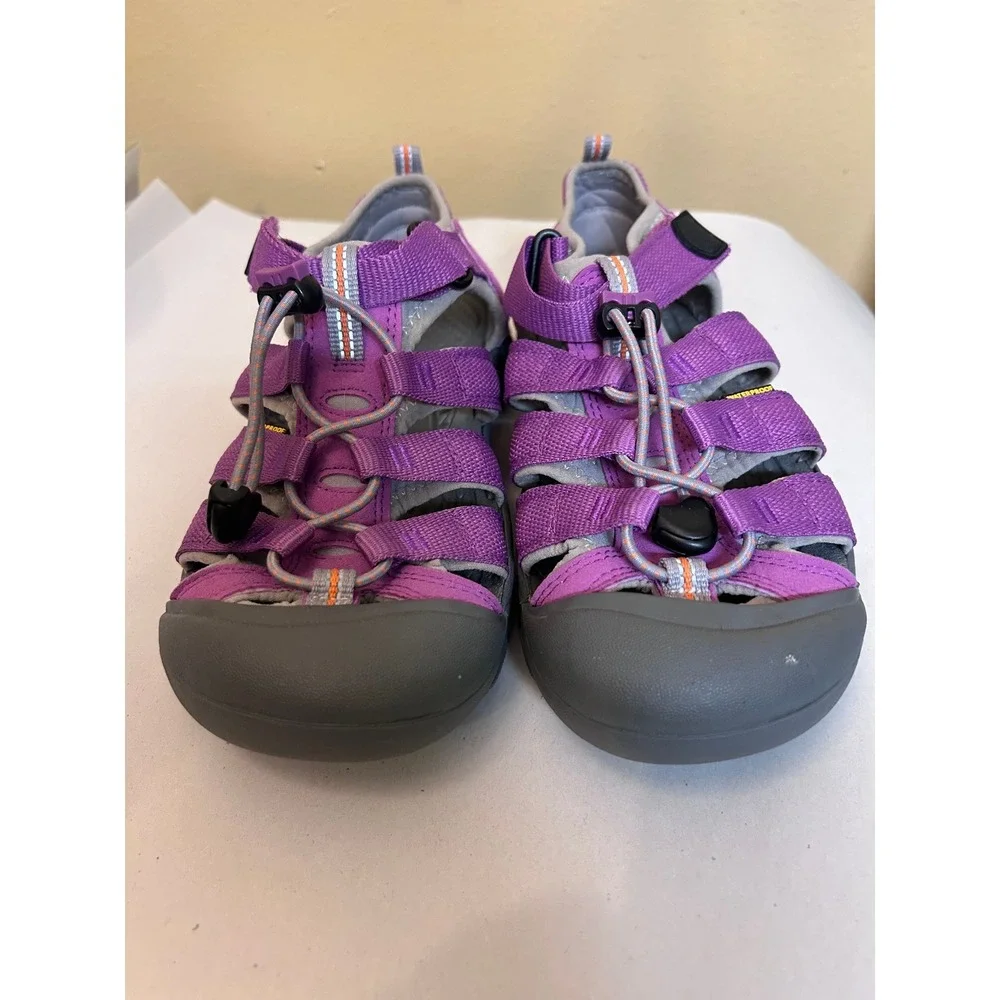 Keen Newport H2 Kids Waterproof Sandals Purple Grey Orange Size 5 Youth